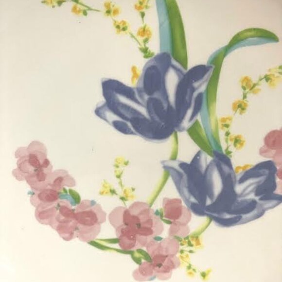 Extra Large Italian Serving Bowl Floral Design Italy - Picture 3 of 9